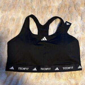 NWT Size 2X Adidas Black Techfit Sports Bra